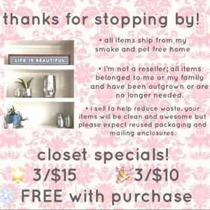 Welcome to my closet!